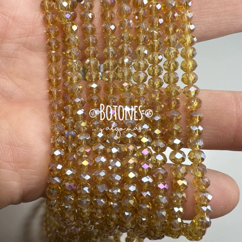 CRISTALITOS - 4X3.5MM- PAQUETE X 10 TIRAS (COD: 1505) REDONDO