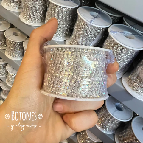 CINTA DE STRASS CRISTAL AB SS10 CONTINUO - 10 YARDAS (COD: 2636) - comprar online