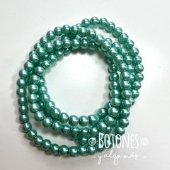 PERLA VIDRIO COLOR - 6MM (COD: 2674) VERDE