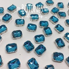 GEMA OCTAGON MINI CELESTE ENGARZADA - 10 X 8MM (COD:974) NLT