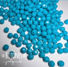 BOLITAS FACETADAS CELESTE-6MM- (COD: 2378)