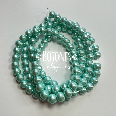 PERLA VIDRIO - 8MM (COD: 2671) VERDE
