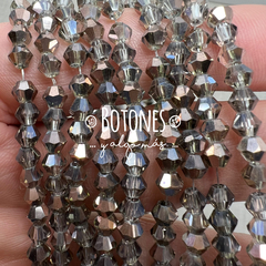 CRISTAL DE ROCA - 4x3.5MM- (COD: 2886) BICONO - ROMBO