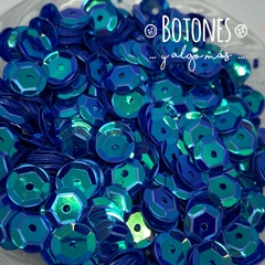 LENTEJUELA TORNASOL - AZUL 8MM - (COD:1175)