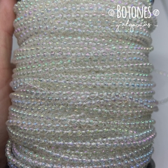 PERLA INYECTADA TRANSPARENTE TORNADO - 3MM- (COD: 1263) - comprar online