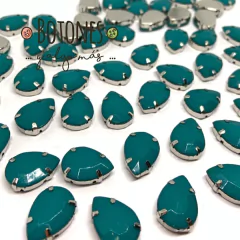 GOTA GRANDE XXL - GEMA ENGARZADA VERDE- 13 X 18MM (COD:411) NLT OPK