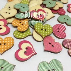 CORAZONES MIX DE DISEÑOS - 25 X 24MM (COD:283) - comprar online