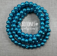 PERLA VIDRIO TURQUESA - 8MM (COD: 2503)