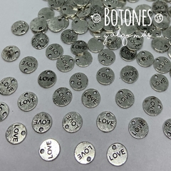 DIJE MEDALLA LOVE 14MM - (COD:1159)