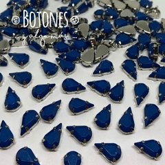 GOTA MEDIA- GEMA ENGARZADA AZUL - 8 X 13MM (COD:421) NLT OPK