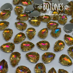 GOTA GRANDE XXL - GEMA RESINA TOPAZ TORNASOL AB ENGARZADA -13x18mm (COD:546) RSN AB - comprar online