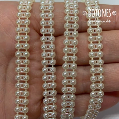 MEDIA PERLA 3MM DOBLE FILA - 8MM- (COD: 1233) - comprar online