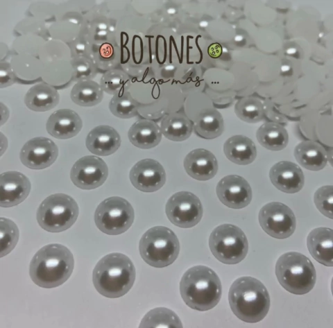 MEDIA PERLA PLASTICO BLANCO- 8MM (COD: 2416)