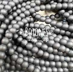 PERLAS DE VIDRIO ENGOMADAS 4MM (COD: 2509) NEGRO