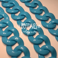 CADENA PLASTICA TURQUESA 33MM - (COD: 1438)
