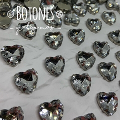 GEMA CORAZON CRISTAL ENGARZADA - 14MM- (COD: 1000) - comprar online