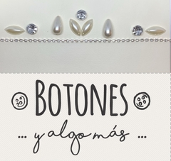 KIT DE BORDADO ROSA - (Cod: 1059) - Botones y algo mas