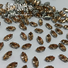 NAVETTE MINI-GEMA ROSALINE ENGARZADA- 5X10MM- (COD:1238) NLT