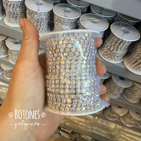 CINTA DE STRASS CRISTAL AB SS18 CONTINUO - 10 YARDAS (COD: 1419) - comprar online