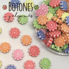Cuentas infantiles flores -12 mm (Cod:786)