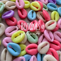 CUENTAS INFANTILES CARACOL - 15X12 MM (COD:2323)