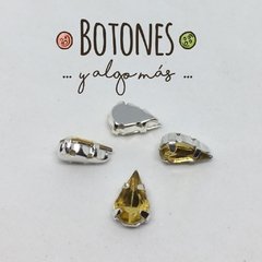 GOTA CHICA - GEMA ENGARZADA CHAMPAGNE - 6 X 10MM (COD:841) - comprar online