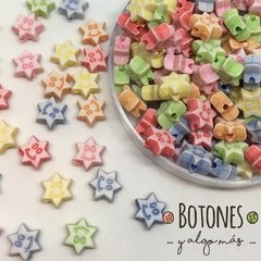 Cuentas infantiles estrellas- 9 mm (Cod:788) - comprar online