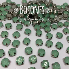 REDONDA 8MM- GEMA ENGARZADA VERDE (COD:391) NLT OPK