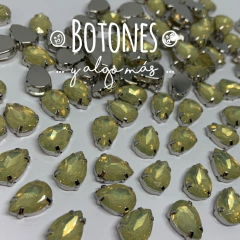 GOTA GRANDE- GEMA AMARILLO OPAL ENGARZADA- 10X14MM (COD:018) OPL