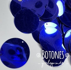 LENTEJUELAS METALIZADAS 30MM - (COD: 2763) AZUL