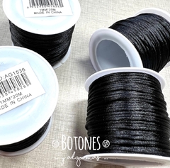 HILO DE SEDA NEGRO 1 MM - ROLLO 20 MT- (COD: 2424)