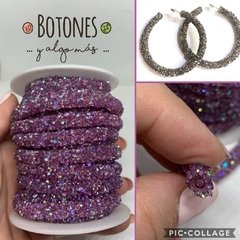 TUBO CORDON DE SILICONA CON GLITTER 5MM - LILA- (COD:449) - comprar online
