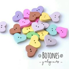 Corazones Pasteles - 19 x 17mm (Cod:169)