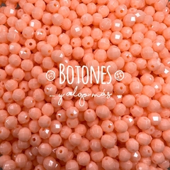 BOLITAS FACETADAS SALMON -6MM- (COD:2417)