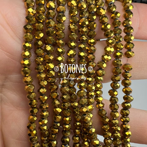 CRISTALITOS - 4X3.5MM- PAQUETE X 10 TIRAS (COD: 1502) REDONDO