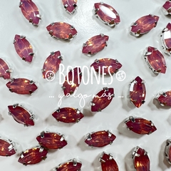 NAVETTE MINI-GEMA ROSA OPAL ENGARZADA- 5X10MM- (COD: 2582) OPL