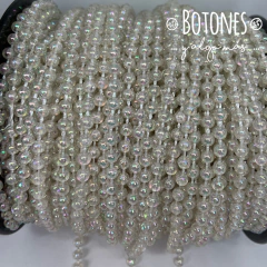 PERLA INYECTADA TRANSPARENTE TORNADO - 4MM- (COD: 1264) - comprar online