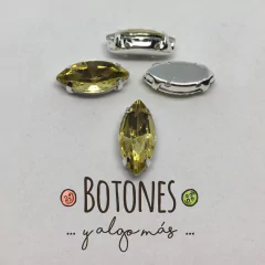 NAVETTE - GEMA AMARILLA ENGARZADA - 7 X 15MM (COD:816) - comprar online