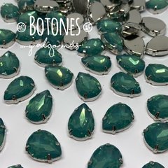 GOTA GRANDE XXL - GEMA OPAL VERDE ENGARZADA - 13X18MM (COD:305) OPL