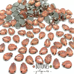 GOTA GRANDE- GEMA MELOCOTON OPAL ENGARZADA- 10X14MM (COD:526) OPL - comprar online