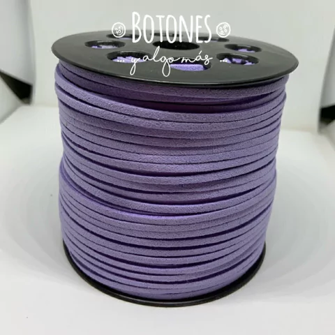 CORDON LILA GAMUZADO 3MM - (COD: 298)