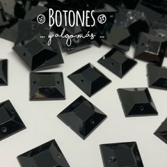 GEMA CUADRADA - NEGRO - 14 X 14MM (COD:340) ECO