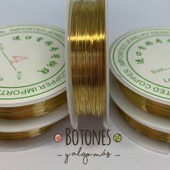 ALAMBRE DE COBRE DORADO - 0.4MM X 6 METROS (COD:366)