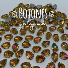 GOTA GRANDE-GEMA RESINA TOPAZ TORNASOL AB ENGARZADA- 10 X14MM- (COD:541) RS AB - comprar online