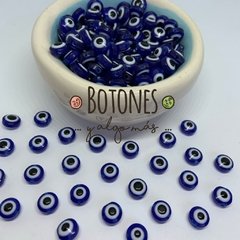 OJO TURCO CHATO - AZUL- 8MM (COD:352)