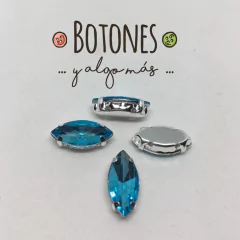 NAVETTE - GEMA CELESTE ENGARZADA - 7 X 15MM (COD:815) - comprar online