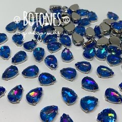 GOTA GRANDE-GEMA RESINA AZUL TORNASOL AB ENGARZADA- 10 X14MM- (COD:319) RS AB - comprar online