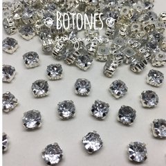 REDONDA 8mm- GEMA ENGARZADA CRISTAL (Cod:883) - tienda online