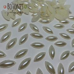 MEDIA PERLA GAJO - NATURAL- 9X20MM (COD:1127)