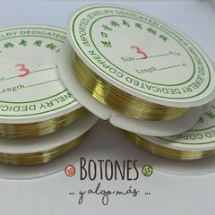 ALAMBRE DE COBRE DORADO - 0.3MM X 10 METROS (COD:367)